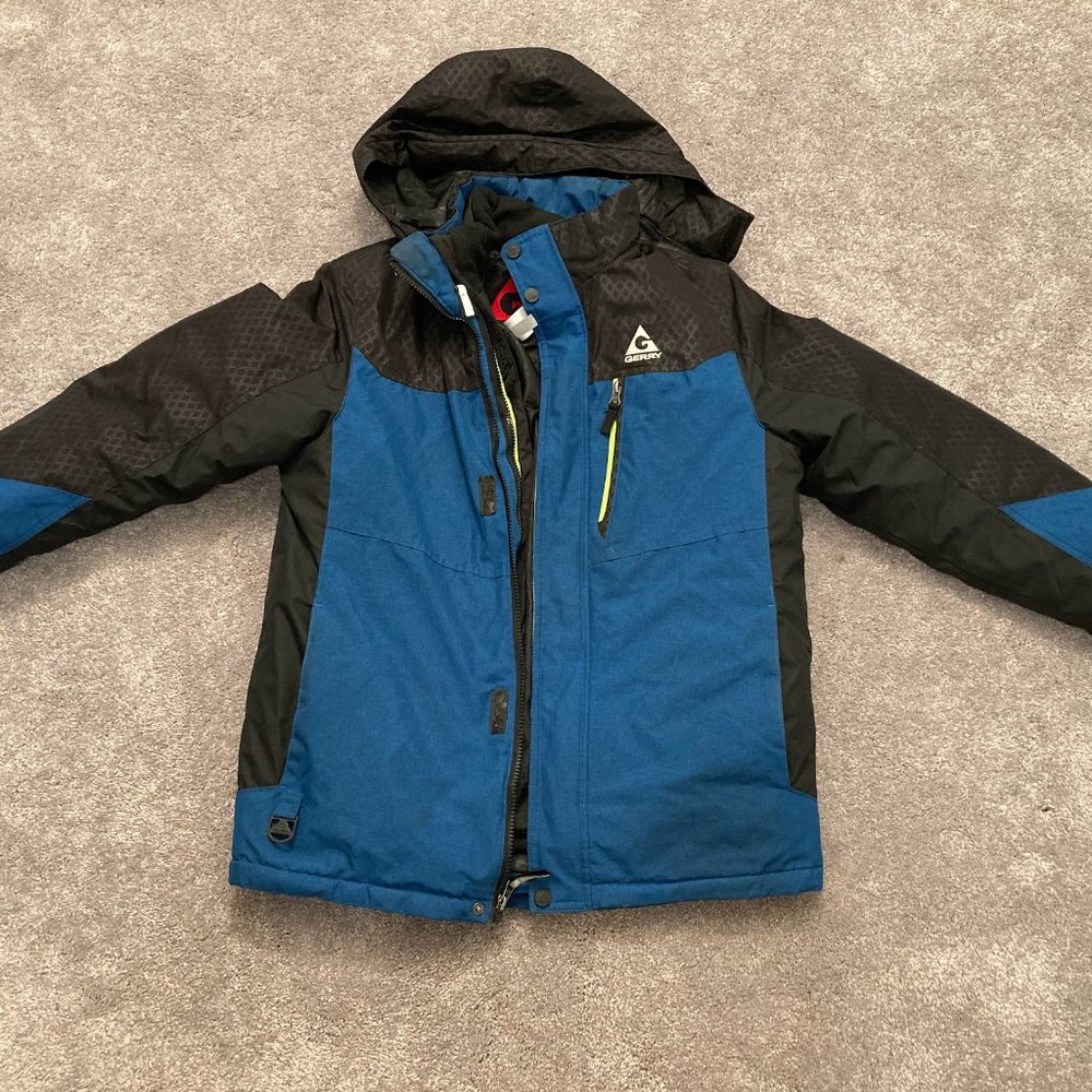 Gerry Boy's Large 14/16 Blue/Black/Green 2-Layered Winter Coat